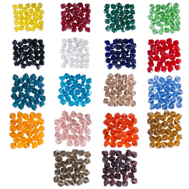 LONGWIN Lot 540pcs Glass Bicone Beads 8mm Crystal Beads Jewelry Making Supply for DIY Projects, Bracelets, Necklaces, Earrings - Image 1
